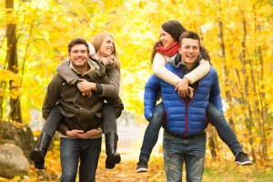 Im Herbst sind Outdoor Aktivitäten mit Freunden angesagt!