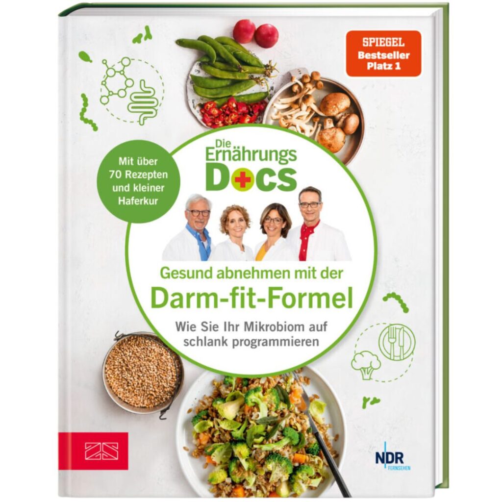 Zu sehen ist das Cover des Buches Gesund abnehmen mit der Darm-fit-Formel von den Ernährungs-Docs.