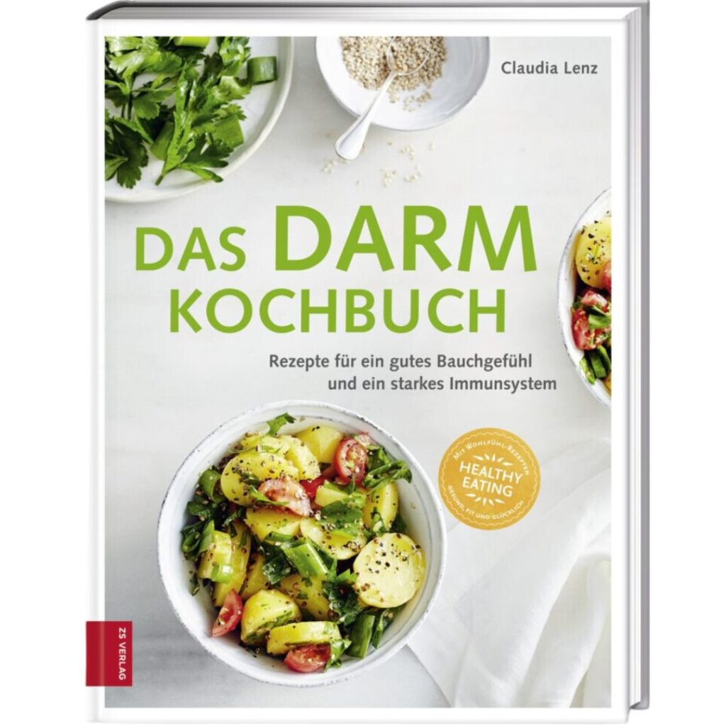 Zu sehen ist das Cover des Buches: Das Darm Kochbuch von Claudia Lenz.