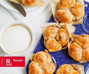 Bild von den gebackenen Schokoladen Brioche