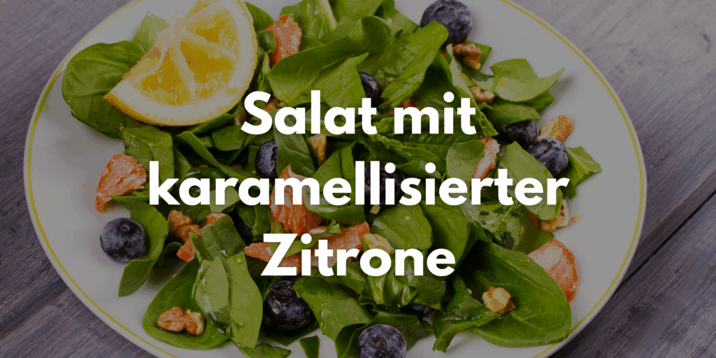 Titelbild des Rezepts. Abgebildet ist das zubereitete Gericht und der Titel des Rezepts