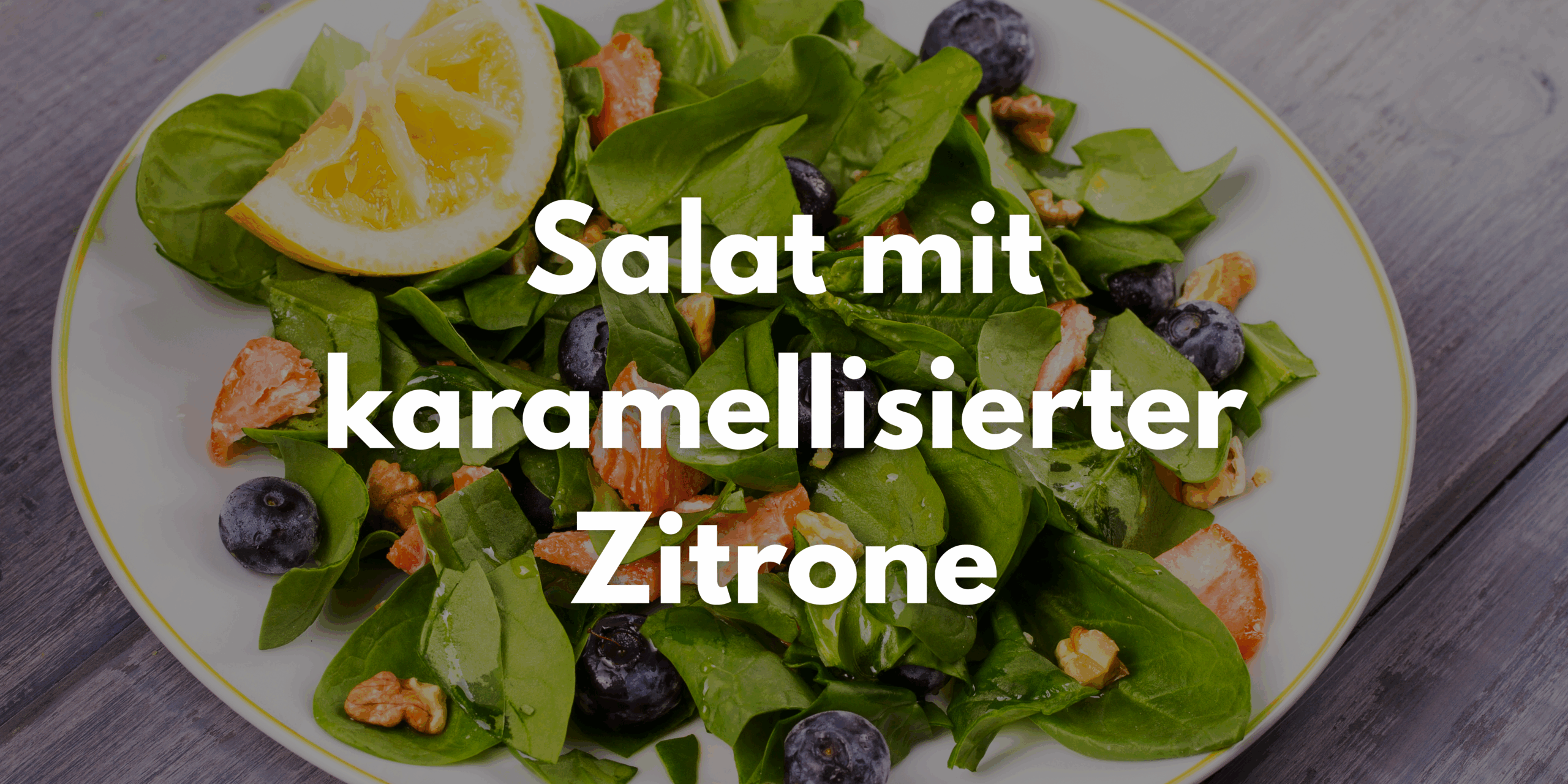 Titelbild des Rezepts. Abgebildet ist das zubereitete Gericht und der Titel des Rezepts