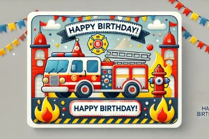 Glückwünsche zum Feuerwehr-Kindergeburtstag