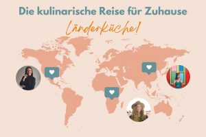 Länderküche Weltkarte mit Stecknadeln auf Mexiko, Asien und Afrika